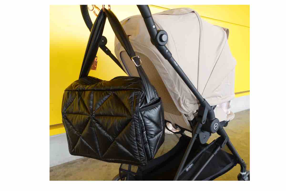 Cross quilt bag / Black