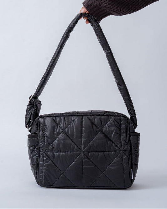 Cross quilt bag / Black