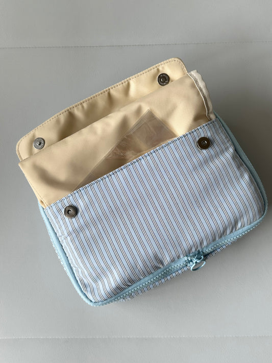【予約販売】Stripe diaper pouch / BULE