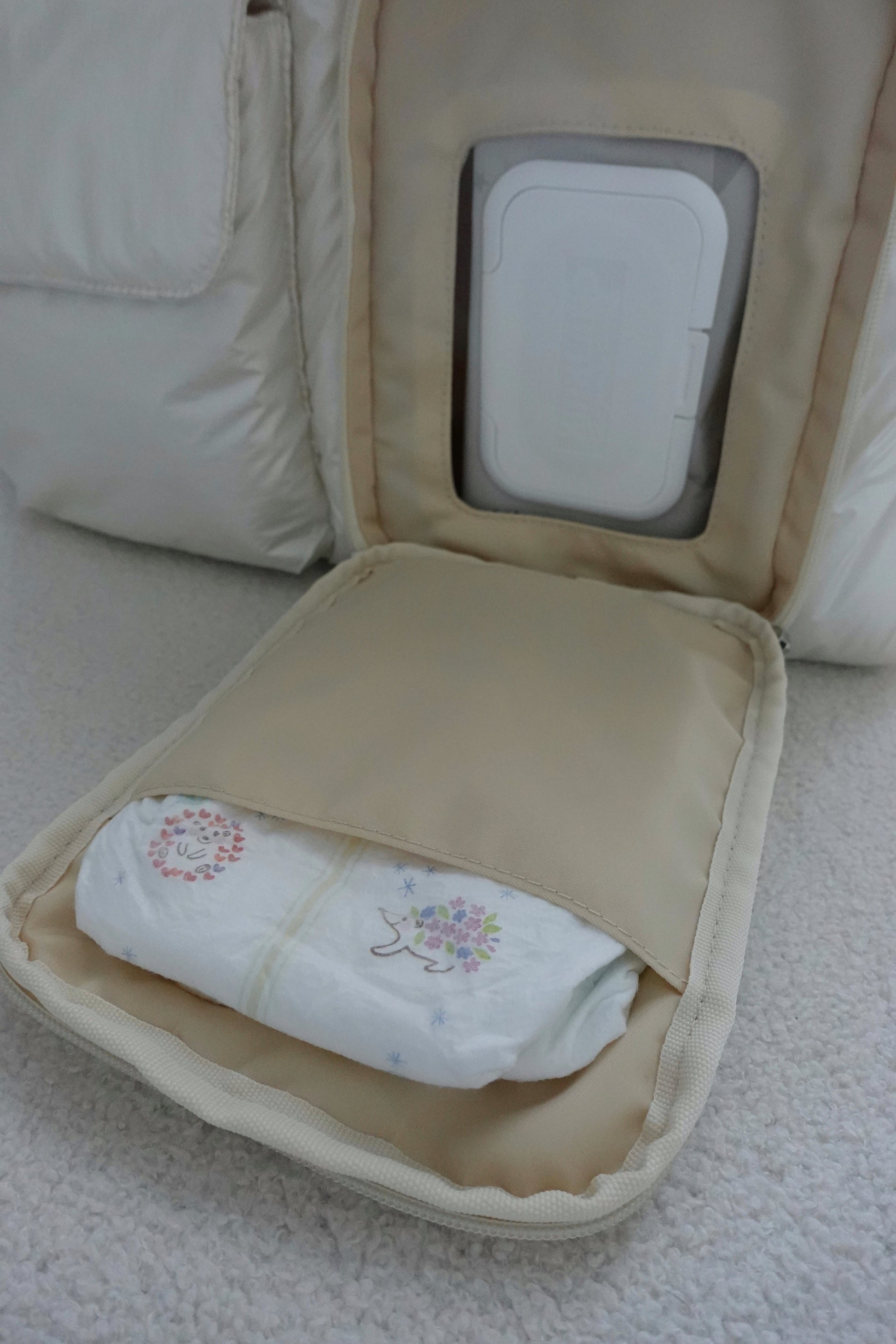 Large quilting bag Pearl White