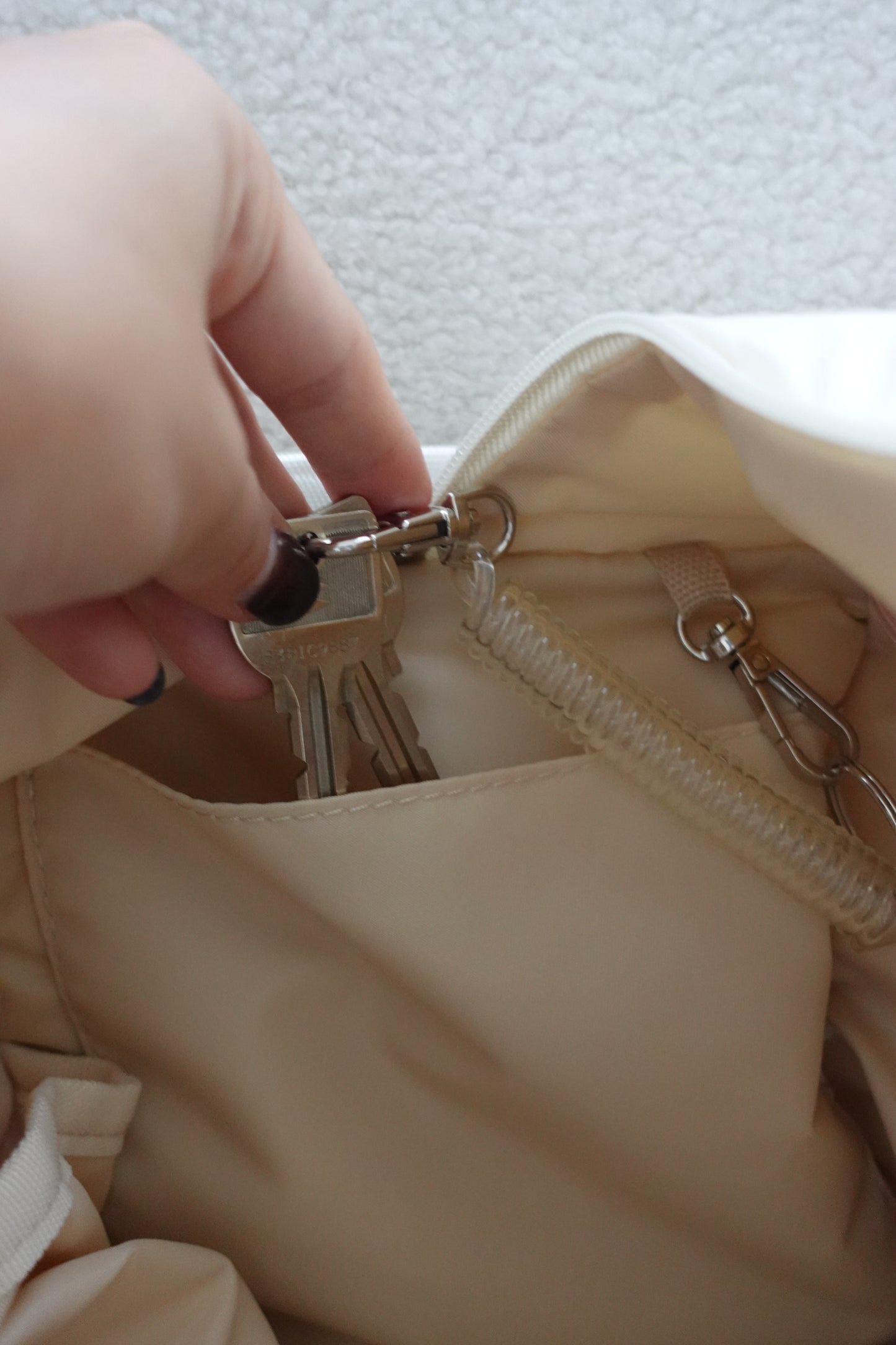 [予約販売]Large quilting bag / Pearl White