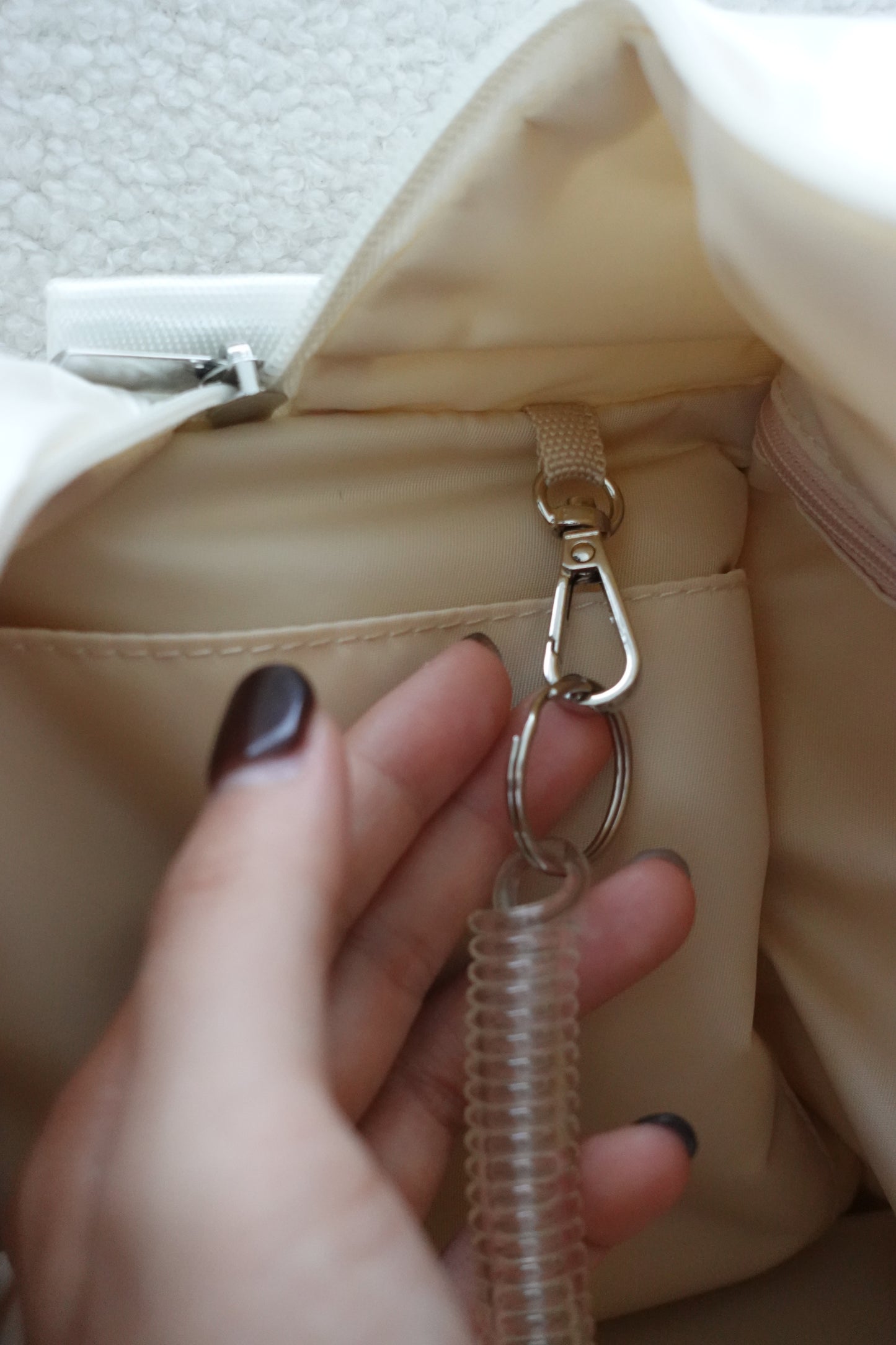 [予約販売]Large quilting bag / Pearl White
