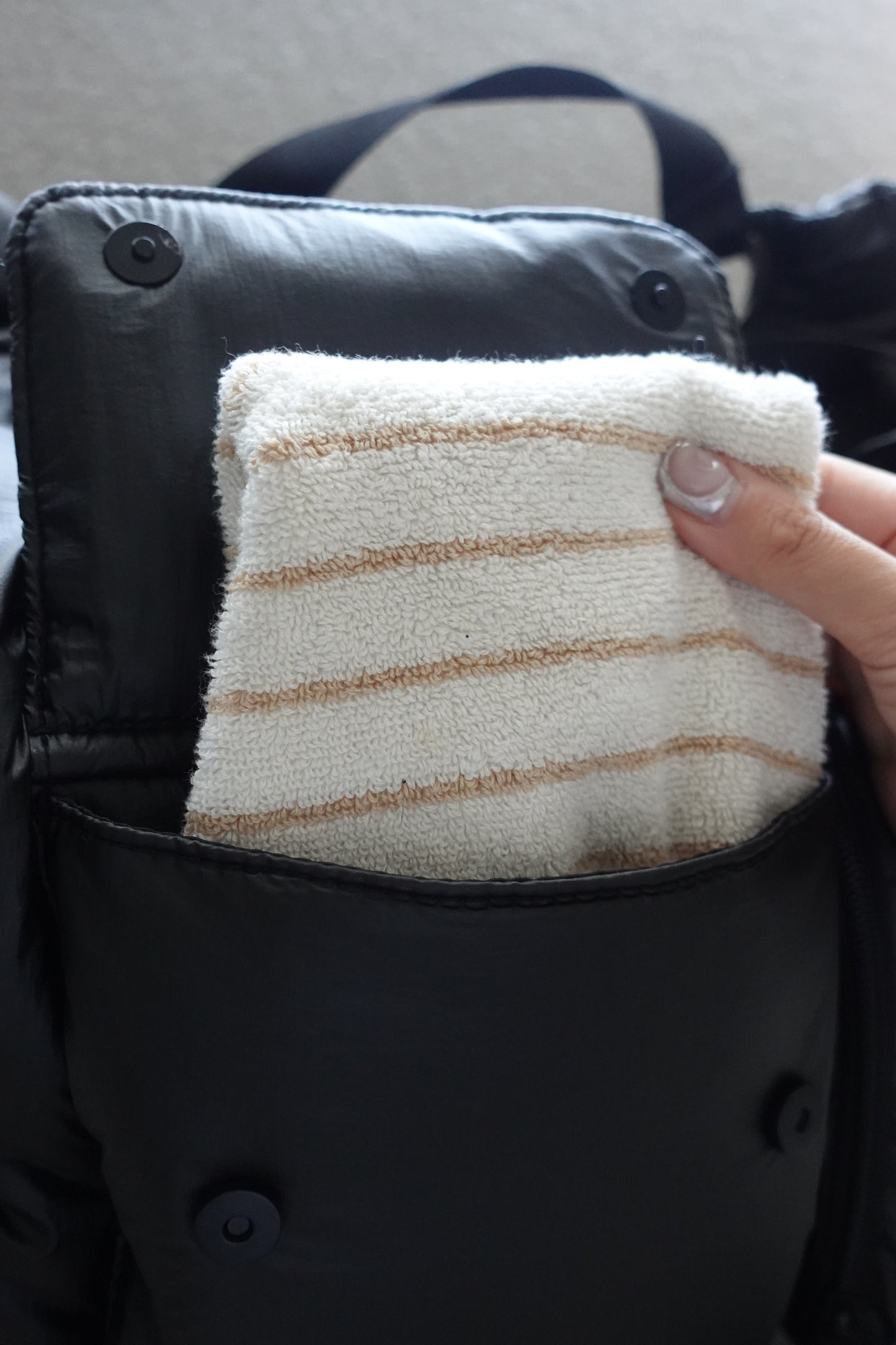 [予約販売]Large quilting bag / Rich Black