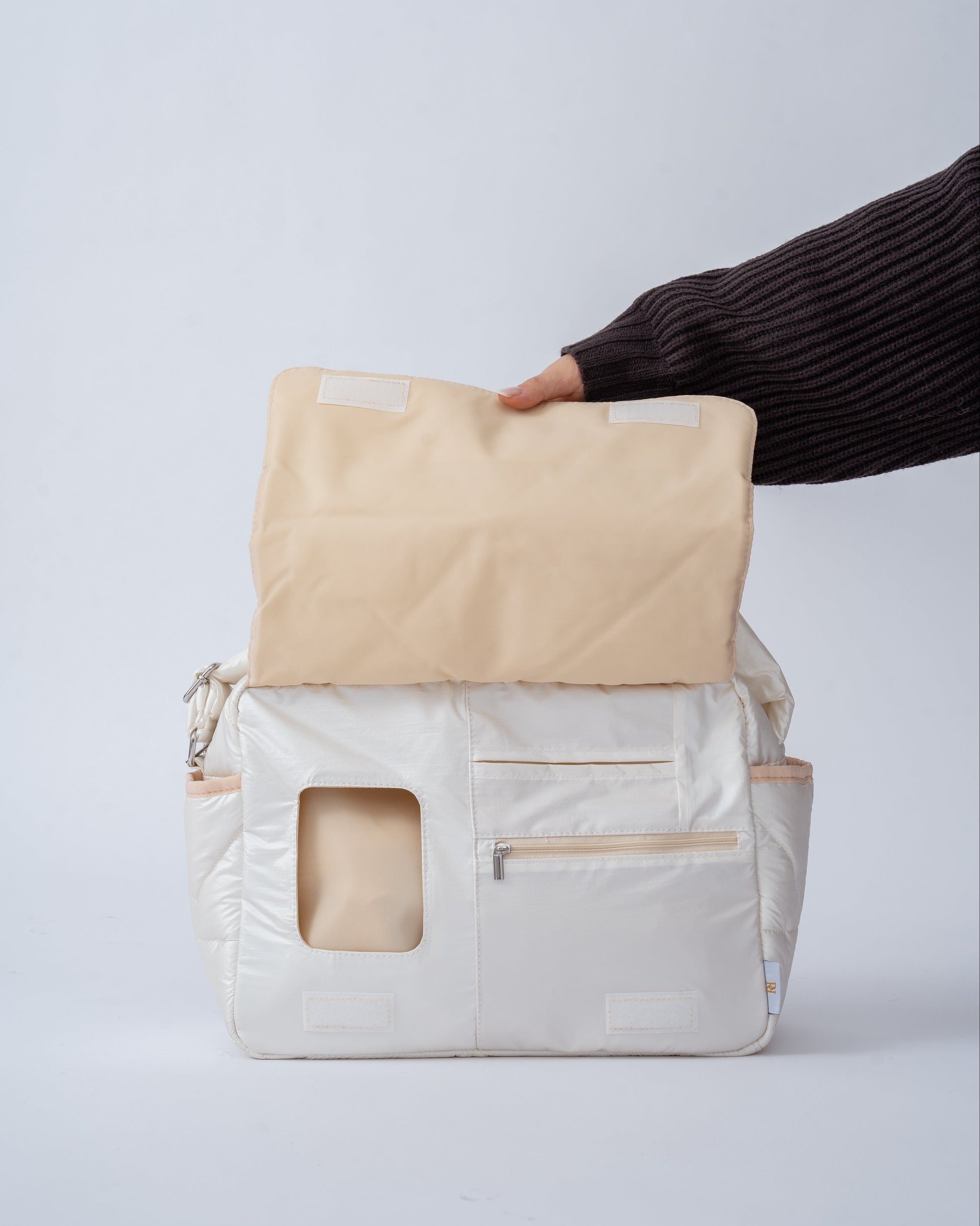 Cross quilt bag White