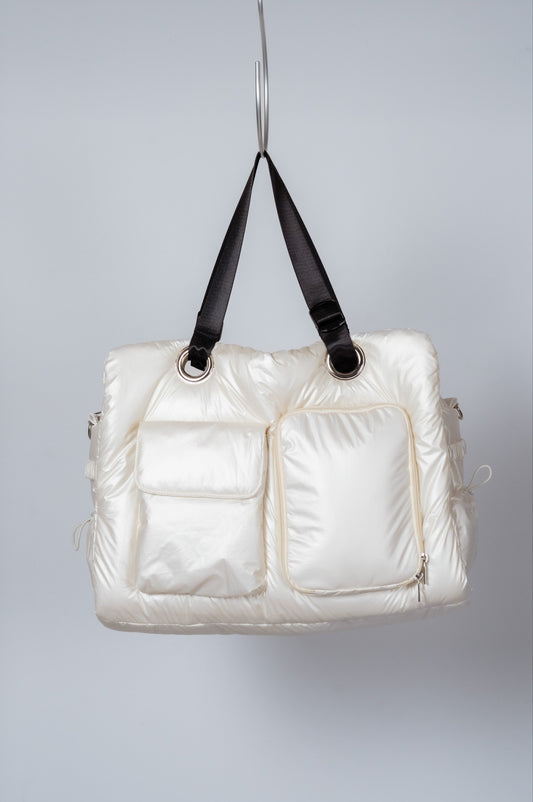 [予約販売]Large quilting bag / Pearl White