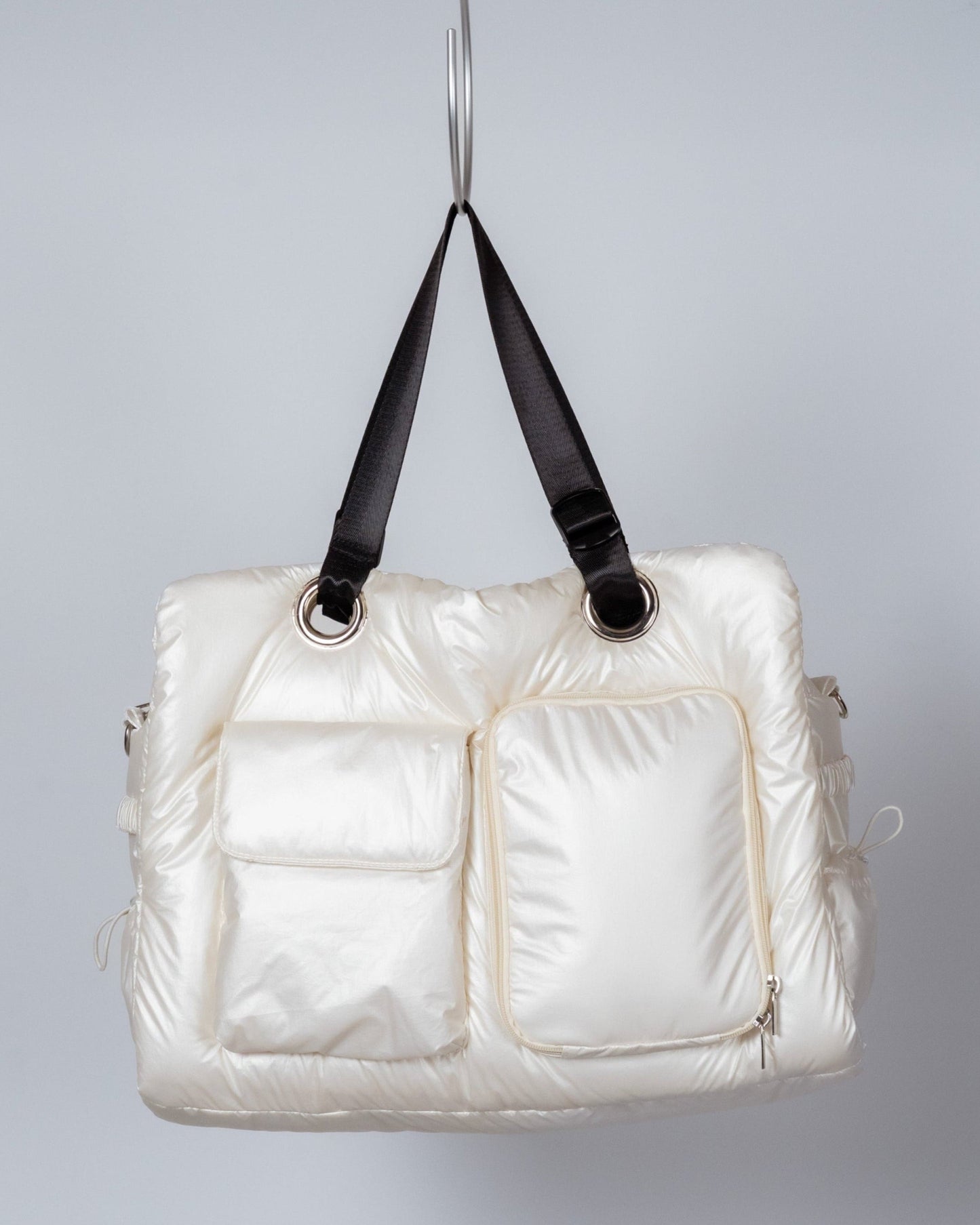 Large quilting bag Pearl White