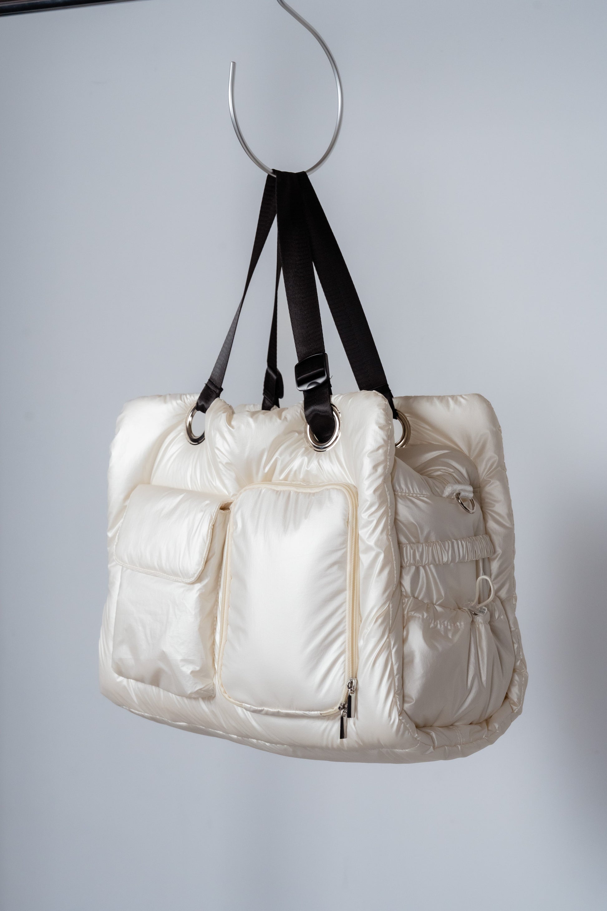 Large quilting bag Pearl White