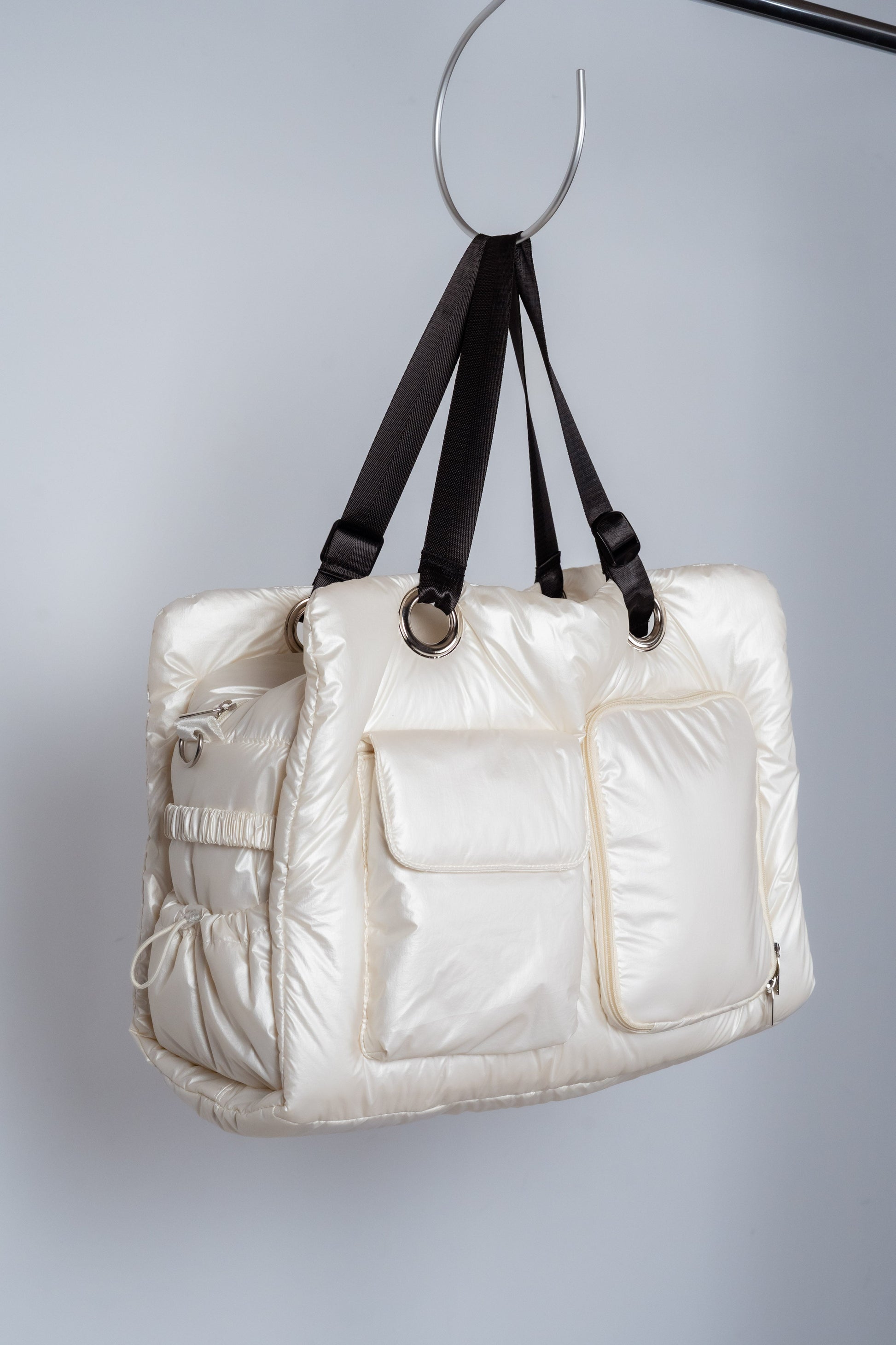 Large quilting bag Pearl White