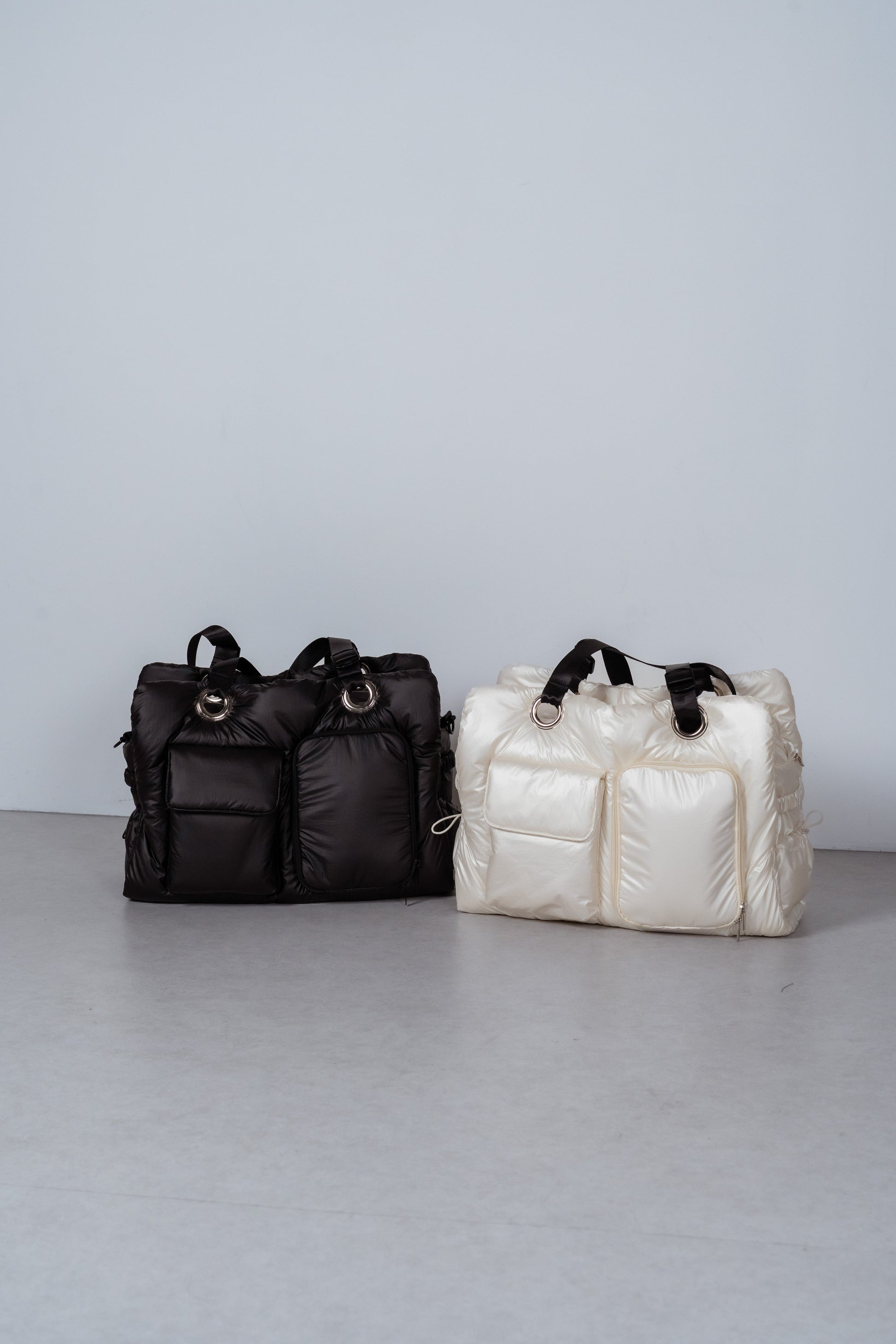 Large quilting bag Pearl White