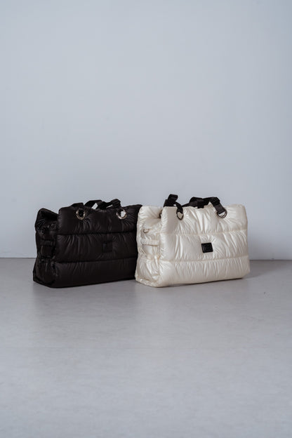 Large quilting bag Pearl White