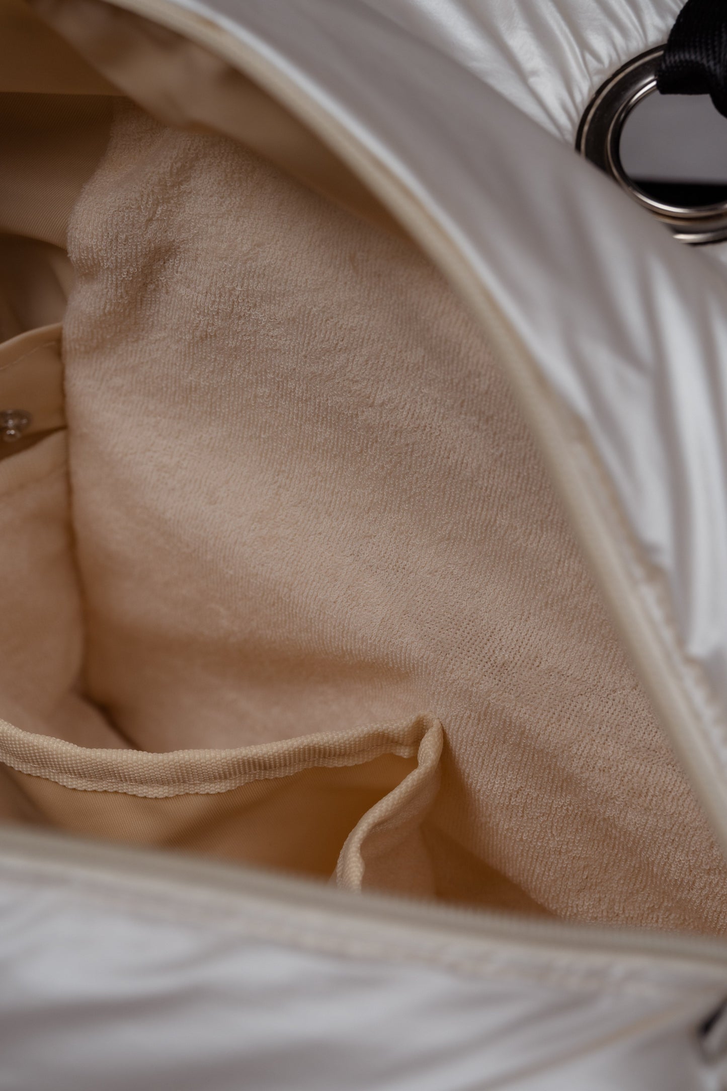 Large quilting bag Pearl White