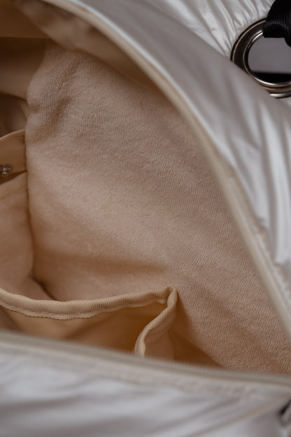 Large quilting bag Pearl White