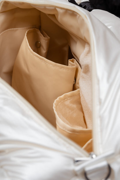 Large quilting bag Pearl White