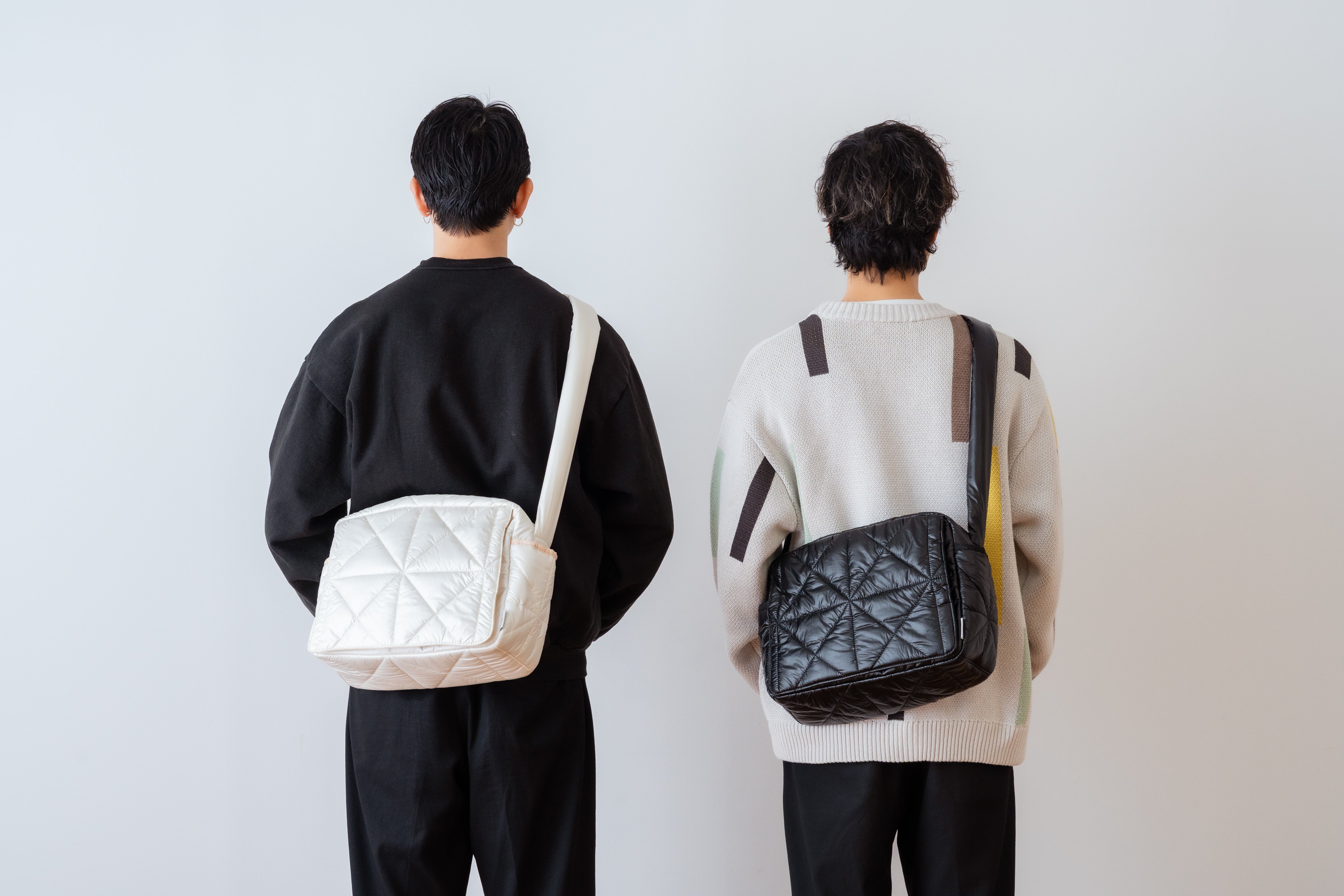 Cross quilt bag / White – RICH RAISE