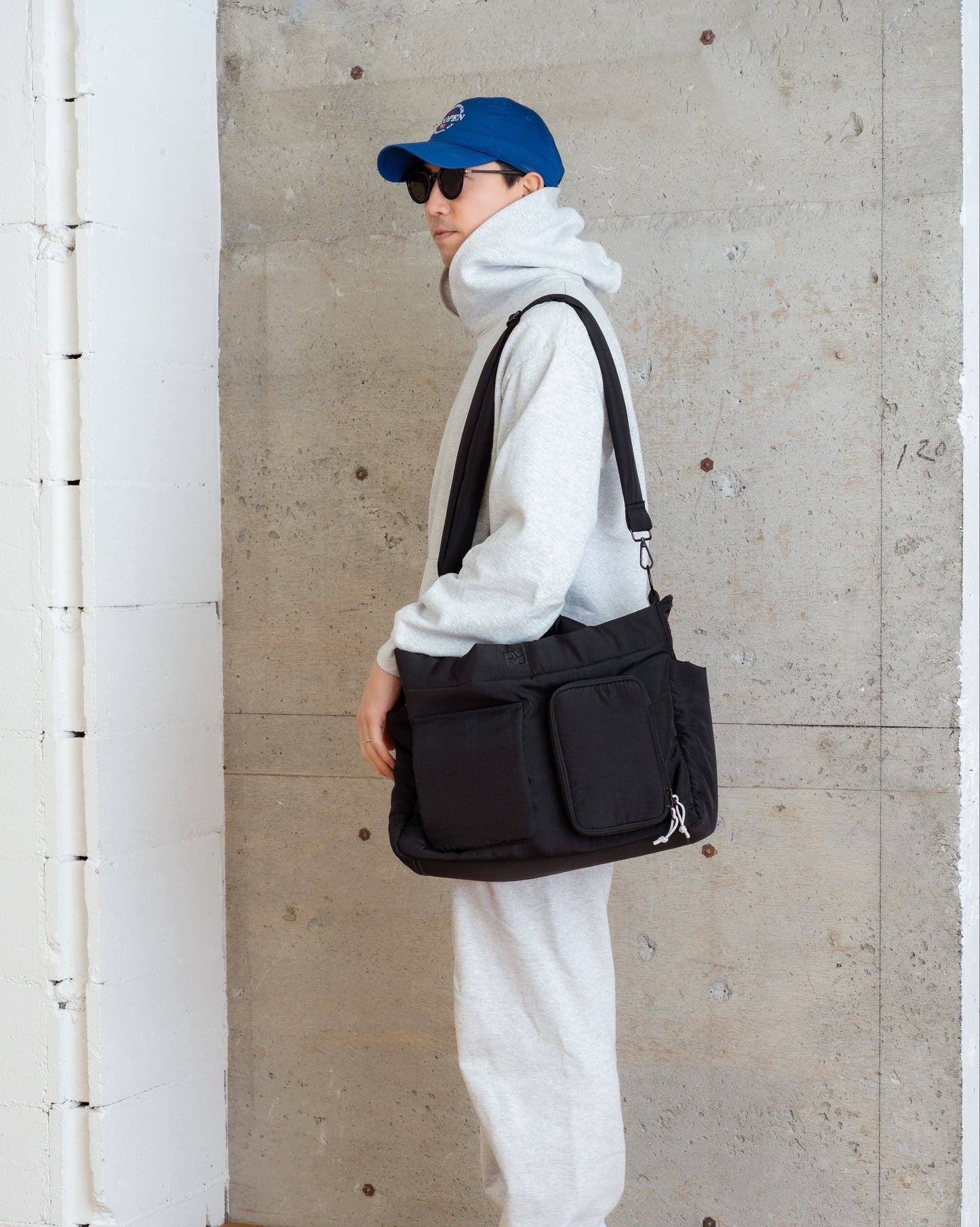 【SET】Large soft bag + Stripe diaper pouch / PINK
