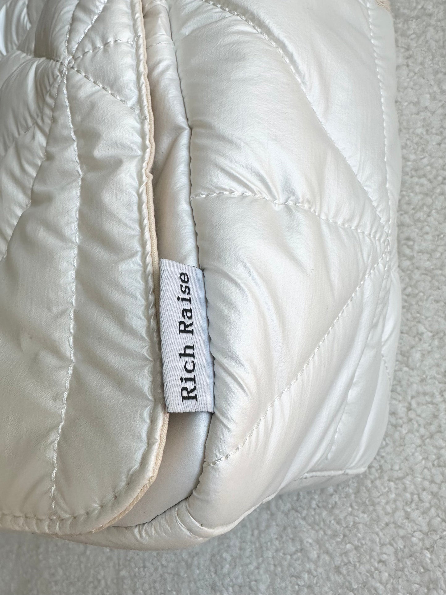 Cross quilt bag White