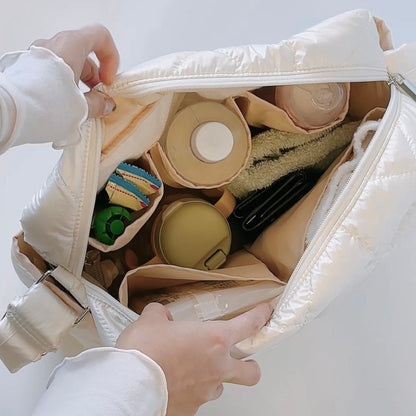 Cross quilt bag White