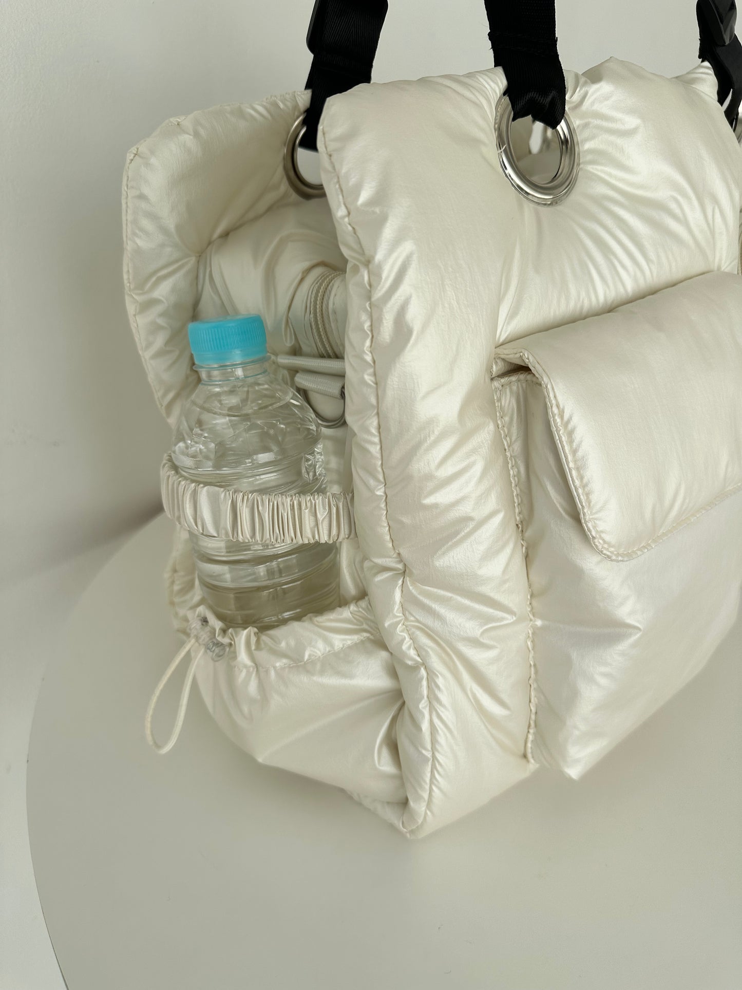 [予約販売]Large quilting bag / Pearl White