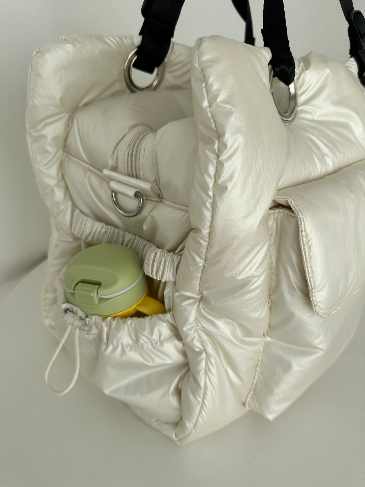 [予約販売]Large quilting bag / Pearl White