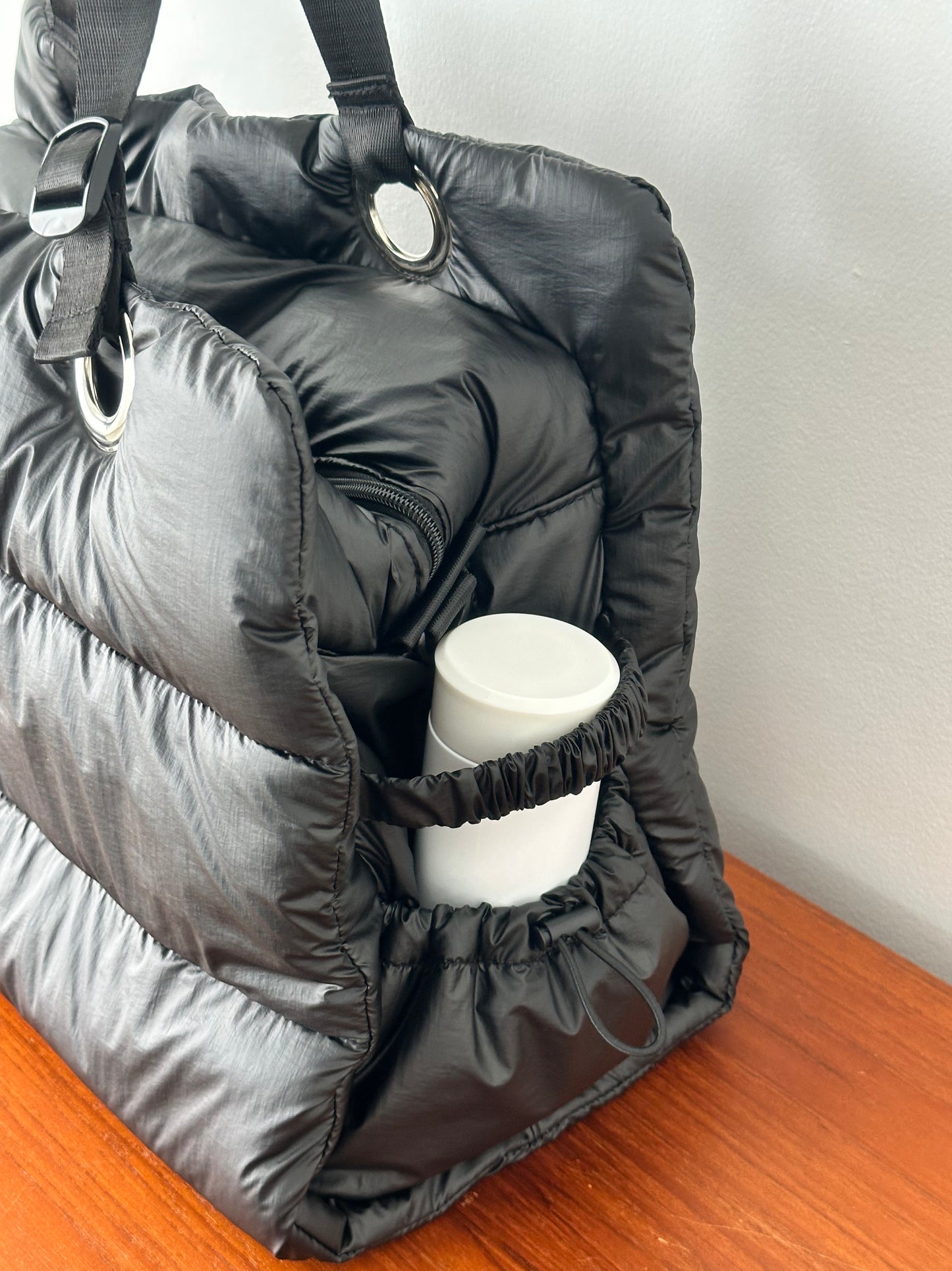 [予約販売]Large quilting bag / Rich Black