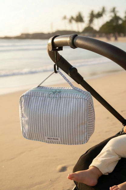 Stripe diaper pouch