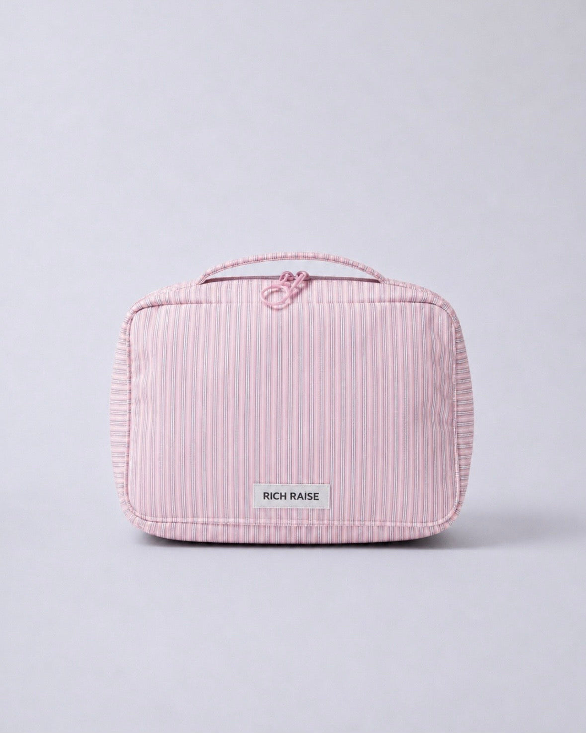 Stripe diaper pouch Pink