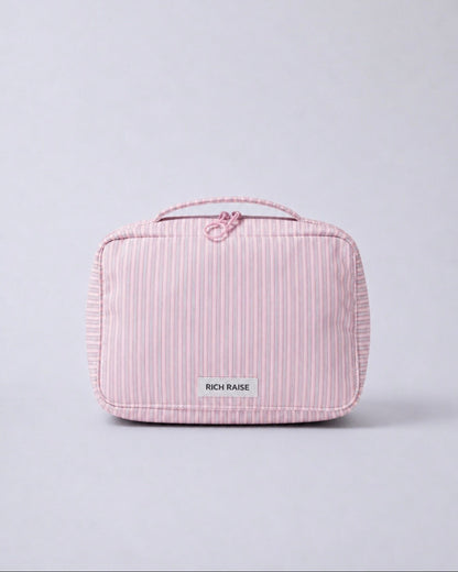 Stripe diaper pouch Pink